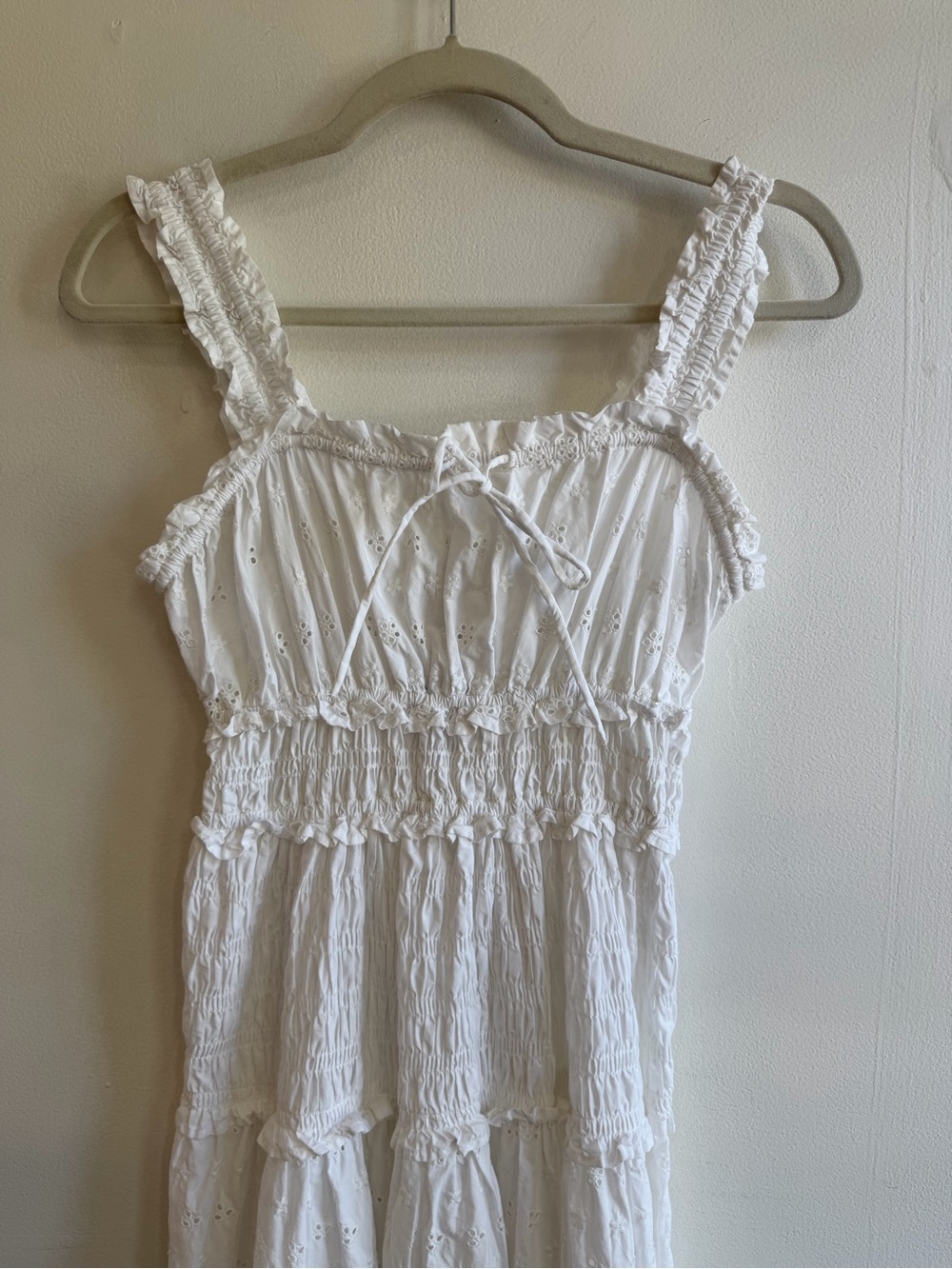 GAP X DOEN White Eyelet Smocked Sun Dress